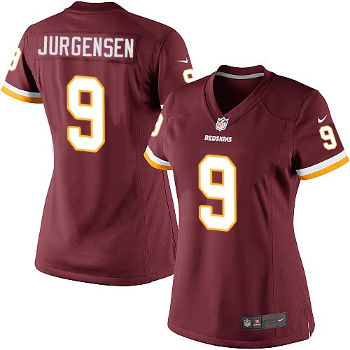 Women's Elite Sonny Jurgensen Nike Jersey Burgundy Red Home - #9 NFL Washington Redskins